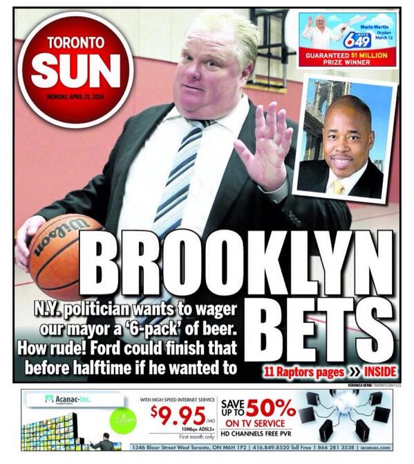 Toronto-Brooklyn, le trashtalk des journaux continue