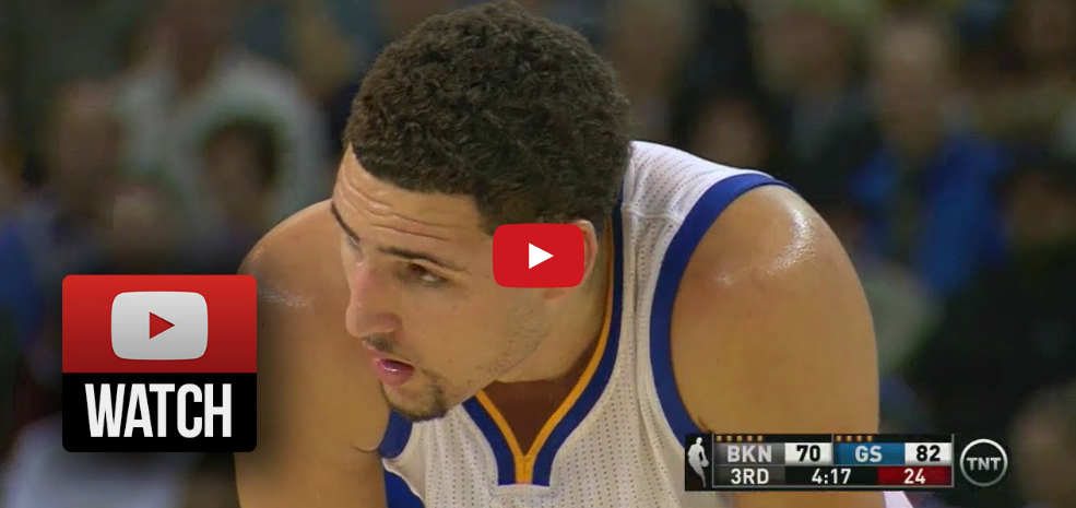 Perf : Klay Thompson martyrise la défense des Nets