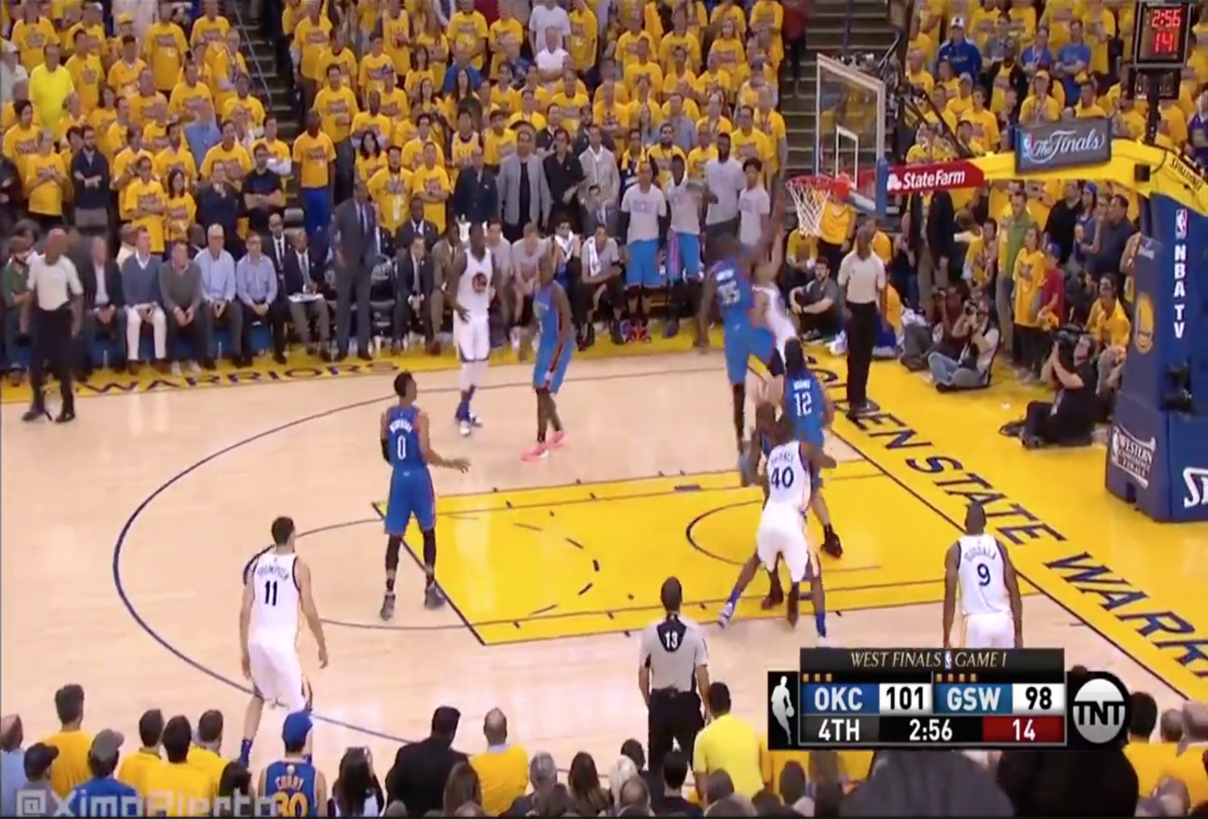 Le contre clutch de Kevin Durant sur Stephen Curry