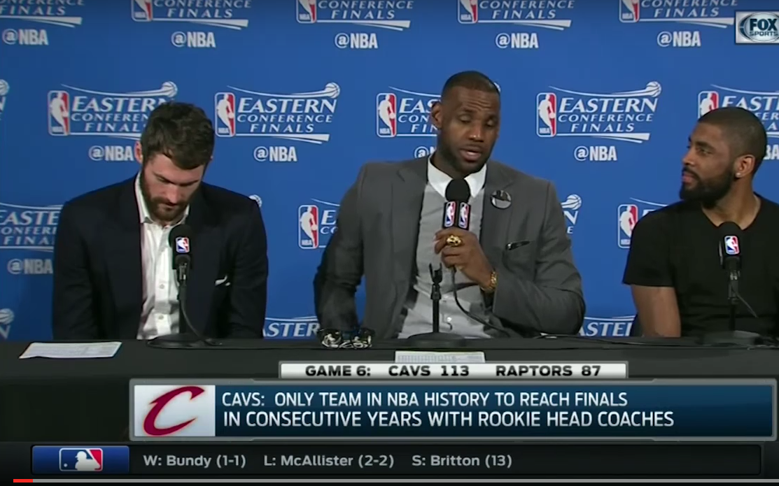 WTF ?!! Kevin Love complètement saoul après le game 6 ?