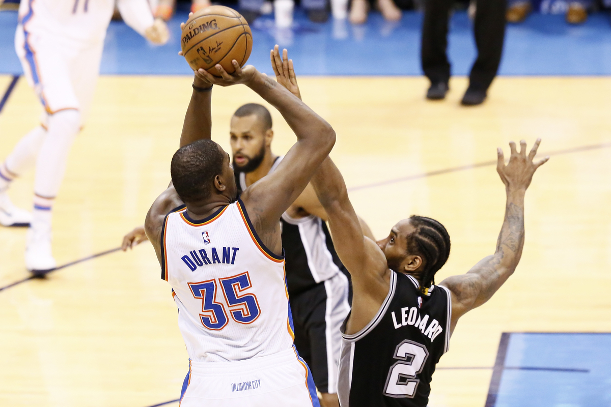 Kevin Durant monstrueux, le Thunder égalise face aux Spurs !