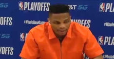 Tendu, Russell Westbrook rembarre un journaliste