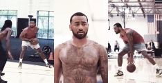 John Wall taffe lors d’un pick up game face à Kyrie Irving et les Nets