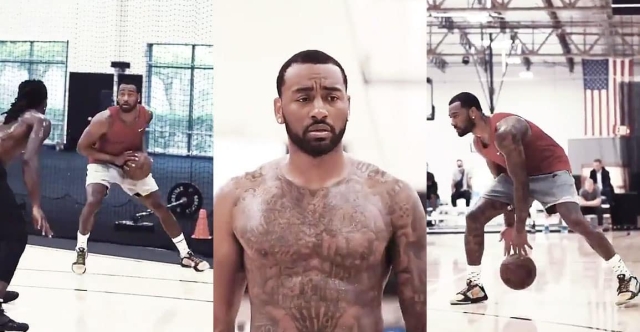 John Wall taffe lors d’un pick up game face à Kyrie Irving et les Nets