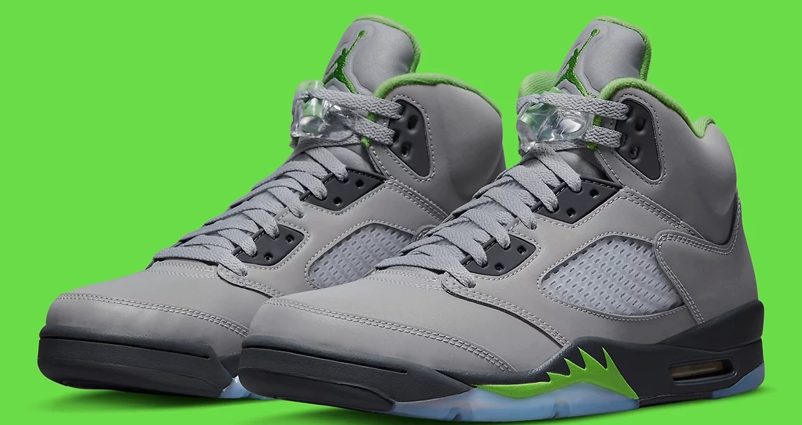 Les images officielles de la Air Jordan 5 Green Bean